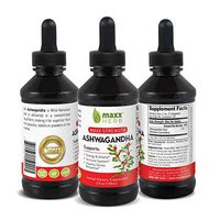 Maxx Herb Ashwagandha Liquid Extract (4 Oz Bottle with Dropper) Maximum Strength for Adrenal Support, Anxiety Relief and Natural Sleep Aid, Alcohol-Free, 60 Servings