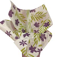5ct Purple Passion Blossom Flowers Floral Tissue Paper Gift Wrapping 20"x30" Sheets nfLG -949