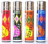 LIGHTERS LOT of 4 Clipper Argyle Print REFILLABLE