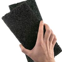 Heavy Duty XL Black Scouring Pad 2 Pack. 10 x 4.5in Large Multipurpose Nylon Scrubbing Sponges. Clean Bathrooms, Kitchens, Counters and Floors to Erase Grime and Make Surfaces Sparkle