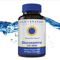 Rejuvenation Therapeutics Glucosamine + MSM | Support Joint Health | Increase Muscle Strength | | Maintain Collagen Synthesis | Premium Vegan Friendly (90 Vegan Capsules)