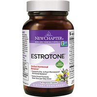 New Chapter Menopause Supplement - Estrotone with Evening Primrose Oil + Black Cohosh for Hormone Health - 60 ct Vegetarian Capsule