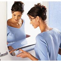 Xisheep Wall Sticker, Mirror Wall Sticker Rectangle Self Adhesive Room Decor Stick On Art Garden Decor Home Decorations, for Home DIY Day Silver