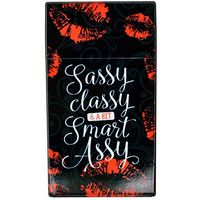 Printed Hard Box Cigarette Case for Full Pack, Fits 100s, Regulars - Sassy