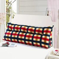 Cushion Tatami Lumbar pad Double Soft Case Bedside Triangle Three-Dimensional, Large Removable Pillow on The Bed Home DecorationA+ (Color : #4, Size : 1202050cm)