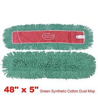 1pc 48" x 5" #25486-1pc Green Synthetic Cotton Dust Mop