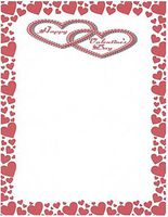 Happy Valentine's Day Hearts Stationery Printer Paper 26 Sheets