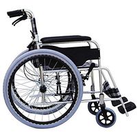 HAMIMI Wheelchair Portable Elderly Disabled Aluminum Alloy Manual Wheelchair Lightweight Folding Transport Travel Home Hand Brake Mobility Wheelchai (Style : B)