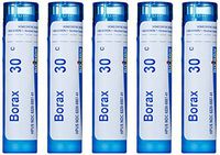 Boiron Homeopathic Medicine Borax, 30C Pellets, 80-Count Tubes (Pack of 5)
