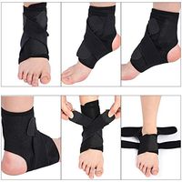 Lessonmart Adjustable Anti Sprain Foot Ankle Support Brace Belt Foot Injury Pain Wrap Strap Bandage Safety Protector for Men Women Foot