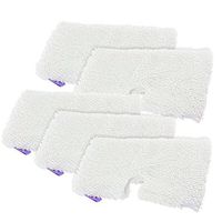 ECOMAID Washable Microfiber Cleaning Pads Replacement for Shark Euro Pro S3601 S3501 Duster Steam Pocket Mops S3550 S3901 Vacuum Cleaner White 5 Pack