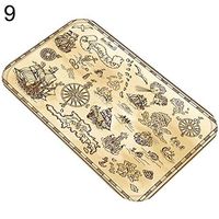 Super1798 Retreo World Map Hallway Entrance Rug Anti-slip Bathroom Floor Carpet Door Mat-9#