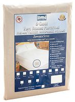 The Allergy Store Zippered Vinyl Mattress Cover, 6 Gauge, 9" Deep, Cal King, White
