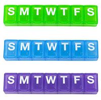 Apothecary Small 7 Day Classic Pill Box - Color Will Vary - Pack of 10