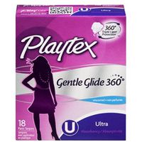 Playtex Gentle Glide 360 Unscented Ultra Absorbency Tampons 18 ea (Pack of 3)