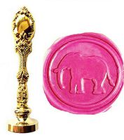 MNYR Vintage Elephant Animal Wax Seal Stamp Luxury Bronze Metal Peacock Decorative Wedding Invitations Gift Card Paper Stationary Envelope Seals Custom Logo Picture Monogram Wax Seal Sealing Stamp Set