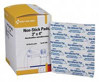 Non-Stick Pad, Sterile, White, 3 in. W, PK50
