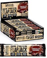 Warrior Raw HIGH Protein Bars (21g Protein Each) Low Sugar Chewy Granola Bars - Chocolate Brownie Flavour - Pack of 12 Snack Bars