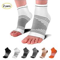 Plantar Fasciitis Socks (2 Pairs) for Heel Pain Relief, Heel Compression Sleeve for Plantar Fasciitis with Arch Support, Compression Sock Sleeves for Ankle Compression, Foot & Ankle Support. White XL