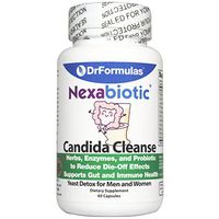 DrFormulas Candida Cleanse Support Detox for Women, Men, Children | Yeast Complex Control with Nexabiotic Probiotics, Digestive Enzymes, Oregono Oil 60 Capsules (Not Soap, Oil Vaginosis)