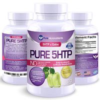 Pure 5-HTP (5-Hydroxytryptophan) Plus GABA - Serotonin Support for Sleep, Mood & Stress Management - 60 Veggie Caps - Pure Micronutrients