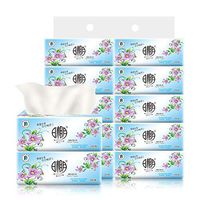 Blusea 10Packs Paper Towels, Natural Wood Pulp Household Napkins Paper, 3-Layer Baby Facial Tissues 240 Sheets 185mm123mm