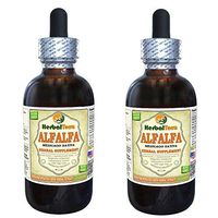 Alfalfa (Medicago Sativa) Tincture, Organic Dried Leaf Liquid Extract (Brand Name: HerbalTerra, Proudly Made in USA) 2x2 fl.oz (2x60 ml)