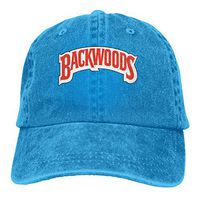 goodbe Backwoods Cigars JR Cigar Adjustable Sun Cotton Washed Denim Cap Blue