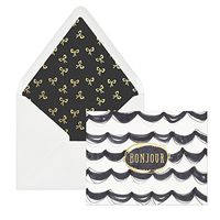 DesignWorks Ink 12-Count Boxed Blank Note Cards, Bonjour