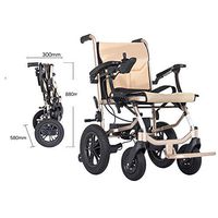 YOLANDEK Electric Wheelchair Motorized Fold Foldable Power Wheel Chair, Lightweight Folding Carry Electric Wheelchair, Powerful Dual Motor - Weighs only 30 lbs with Battery
