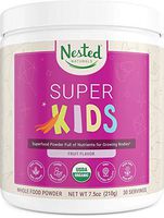 Nested Naturals Super Kids | 100% USDA Organic Vegan Superfood Powder for Kids | 30 Servings of Greens, Veggies, Fruits, Seeds | Natural Fruit Flavor | Non-GMO, Gluten-Free Plant-Based Nutrition