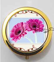 BlackKey Daisy Flowers 3-Compartment Decorative Pocket Gift Box Case Organizer for Pill, Color 2-1538