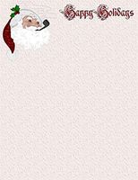 Santa Claus Happy Holiday Laser and Inkjet Printer Paper 26 Sheets