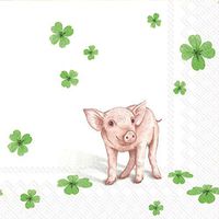 Celebrate the Home Spring 3-Ply Paper Cocktail Napkins, Sau Viel Gluck, 20-Count