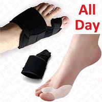 Dr.Koyama 2 Sets Rapid Bunion Pain Treatment Night Time Bunion Orthopedic Splints+Bunion Corrector Toe Spacer Hallux Valgus Bunion Pads