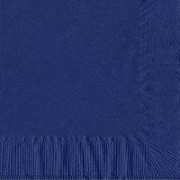 50 Plain Solid Colors Luncheon Dinner Napkins Paper - Navy Blue