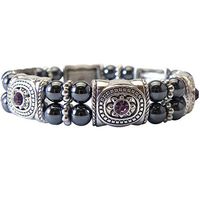 Magnetic Hematite Bracelet (Amethyst)