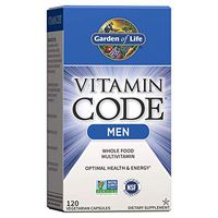 Garden of Life Vitamin Code Multivitamin for Men, Whole Food Mens Vitamins for Healthy Stress Response, Mental & Physical Energy, Heart & Prostate Health, 120 Vegetarian Capsules *Packaging May Vary*