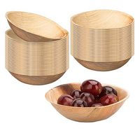 100% Compostable Palm Leaf Bowls 100 Pack - 3 oz Eco-Friendly Disposable Small Bowls - Natural Biodegradable Sauce Dip Bowl Heavy Duty for Wedding, Easter, Thanksgiving, Birthday Party & All Occasions