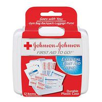 12Pc/kit First Aid Kit To Go Emergency Set Johnson and Johnson