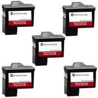 Amsahr XC70B Remanufactured Replacement Sharp Ink Cartridges for Select Printers/Faxes - 5 Pack, Black