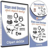Sign Making Design Clipart-Vinyl Cutter Plotter Clip Art Images-Vector Art Graphics CD-ROM