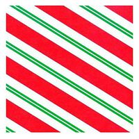 Red White Green Peppermint Stripe Christmas Gift Wrap Wrapping Paper - 15 Foot Roll