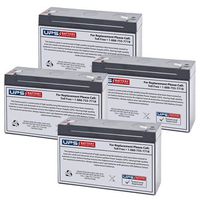 (4) 6V 12Ah F1 - Replacement Battery Set Compatible with The Deltec PRC1000