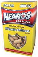 HEAROS Ultimate Softness Foam Earplugs, 32dB NRR Ear Plugs, 100 Pairs, Soft Ear Plugs Noise Reduction for Hearing Protection, Sleeping, Snoring, Working, Shooting,