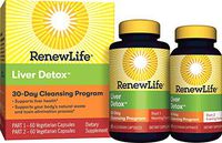Renew Life Adult Cleanse - Liver Detox - 2-Part, 30-Day Program - Gluten & Dairy Free - 120 Vegetarian Capsules