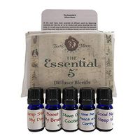 Essential Oil Diffuser Blends w/Guide, a Set of 5, Organic, Therapeutic-Grade and Pure, in a Mesh Pouch