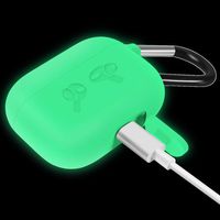 Graysky Night Luminous Silicone Protective Cover Compatible with Apple AirPods Pro 3rd Gen Charging Case 2019, Glow in The Dark, Shock & Scratch Resistant Cover with Anti-Lost Carabiner & Dust Plug