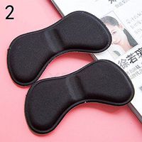 Anti Grinding Shoes Heel Insoles, Self Adhesive Shoes Inserts, Blister Resistant Heel Stickers, Half a Code Mat Adjustments Invisible Foot Cushion, Thickening Anti Slip, for Foot Pain (Black 2)