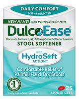 DulcoEase Stool Softener with HydroSoft Action, 25 Liquid Gels (Pack of 2)